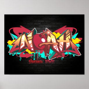 Namn Noah i graffiti Poster