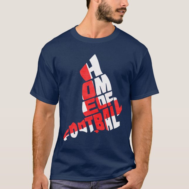 Namn & Number Back Print England Soccer T-Shirt (Framsida)
