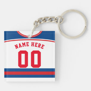 Namn & Number Jersey Nyckelring, Hockey Lacrosse