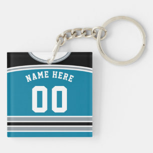 Namn & Number Jersey Nyckelring, Hockey Lacrosse