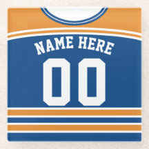 Namn & Number Orange & Blue Hockey Jersey