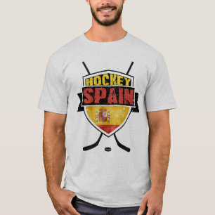 Namn & Number Print Hockey Sobre Hielo España Tee