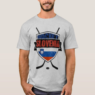 Namn & Number Print Slovenska Ice Hockey T-Shirt