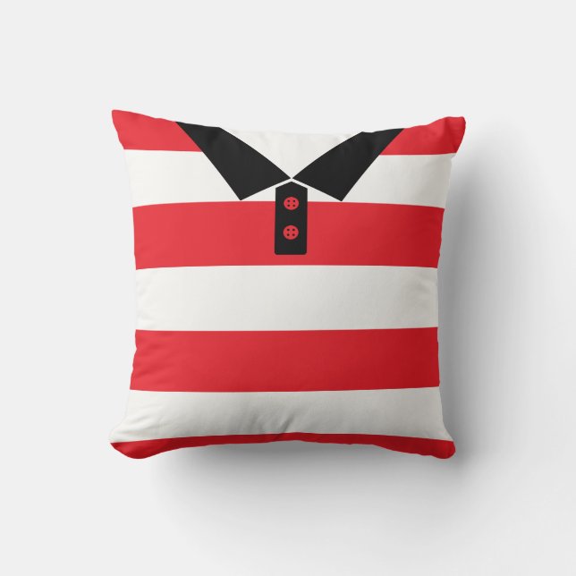 Namn & Number Red Rand Rugby Soccer Pillow Kudde (Framsida)