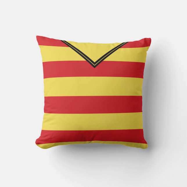 Namn & Number Red Rand Rugby Soccer Pillow Kudde (Framsida)