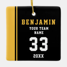 Namn Number-teamsport för gult Player