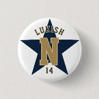 Namn Nummer Star Navy Blue och Guld Veteran