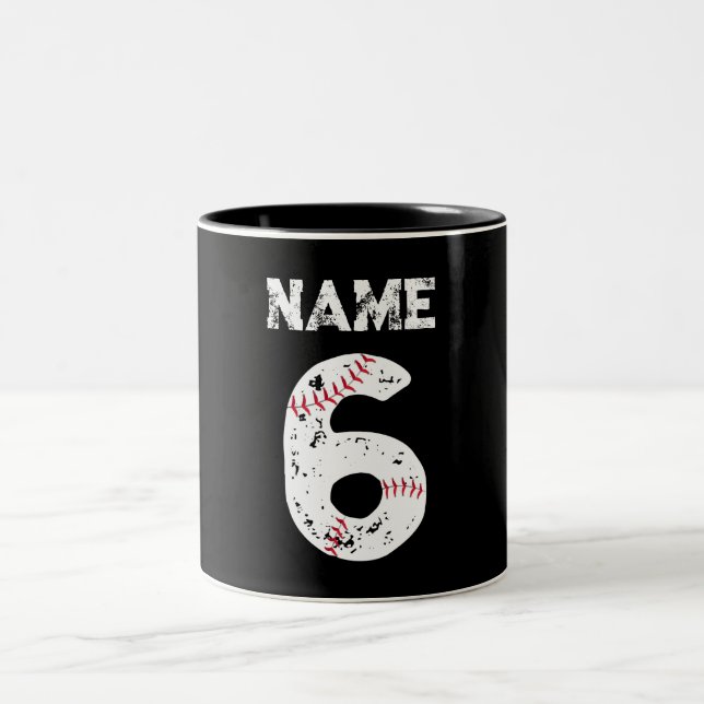 Namn och 6 baskiska baskiska, baskiska laget Två-Tonad mugg (Center)