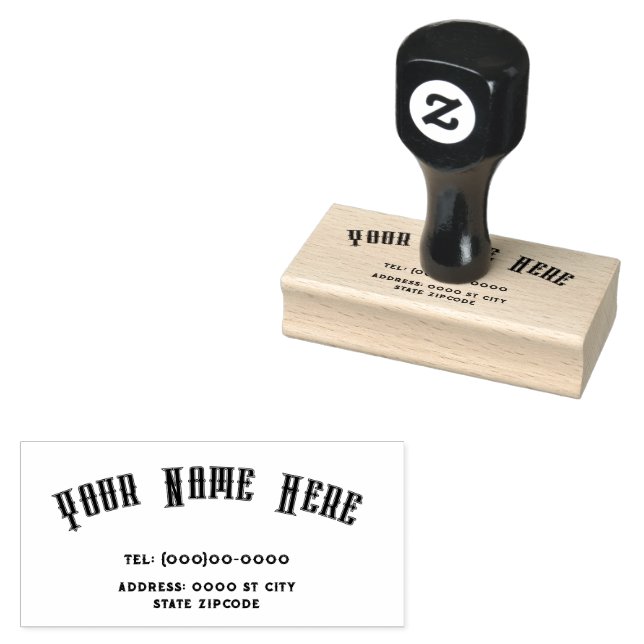 Namn och Adress Anpassade Rubber Frimärke Stämpel (Stämplad)