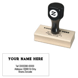Namn och Adress Anpassade Rubber Frimärke Stämpel