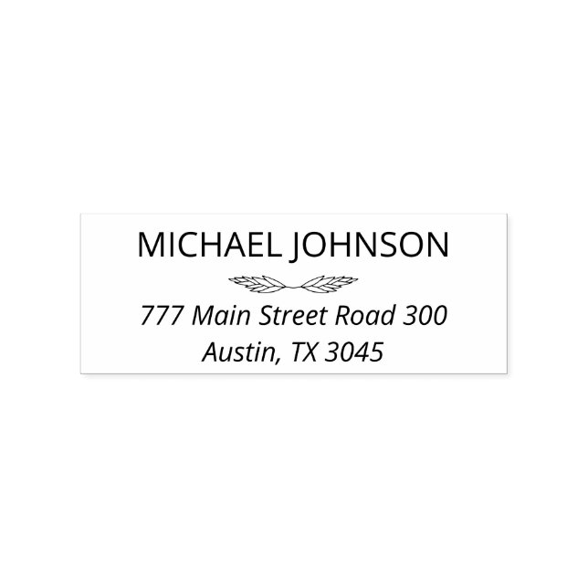 Namn och Adress till producentkartongen Rubber Fri Stämpel (Tryck)