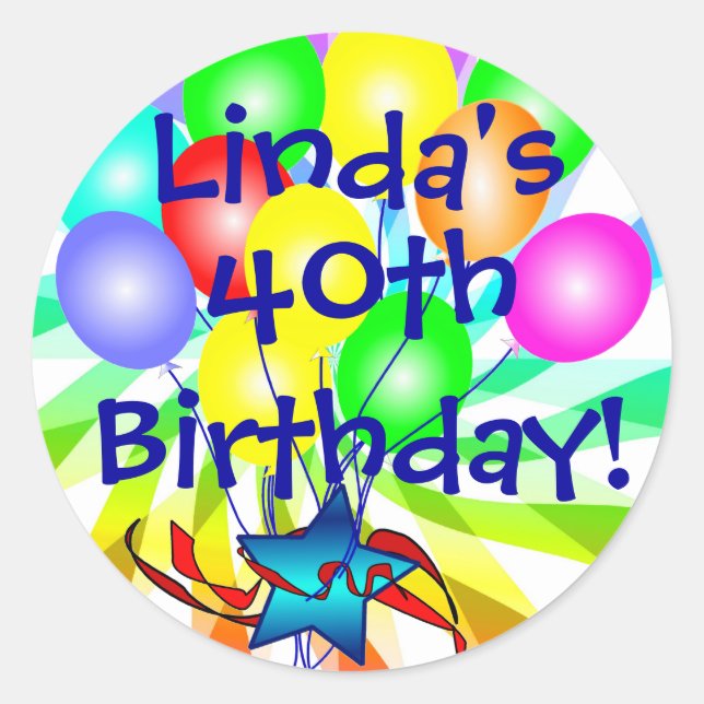 Namn och åldersstift runt klistermärke (Framsida)