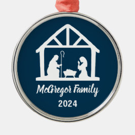 Namn och år för julmäklare julgransprydnad metall