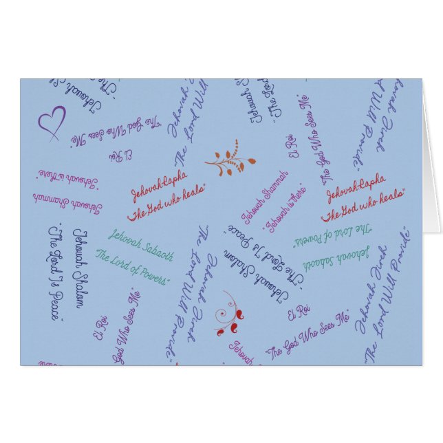 Namn och gud Parakaleo-anteckningskort OBS Kort (Framsidan Horizontal)