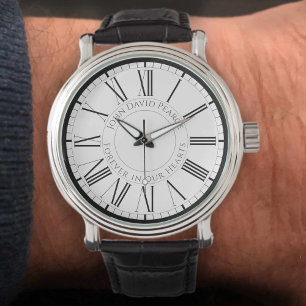 Namn och inskriptionsminnesmärke armbandsur