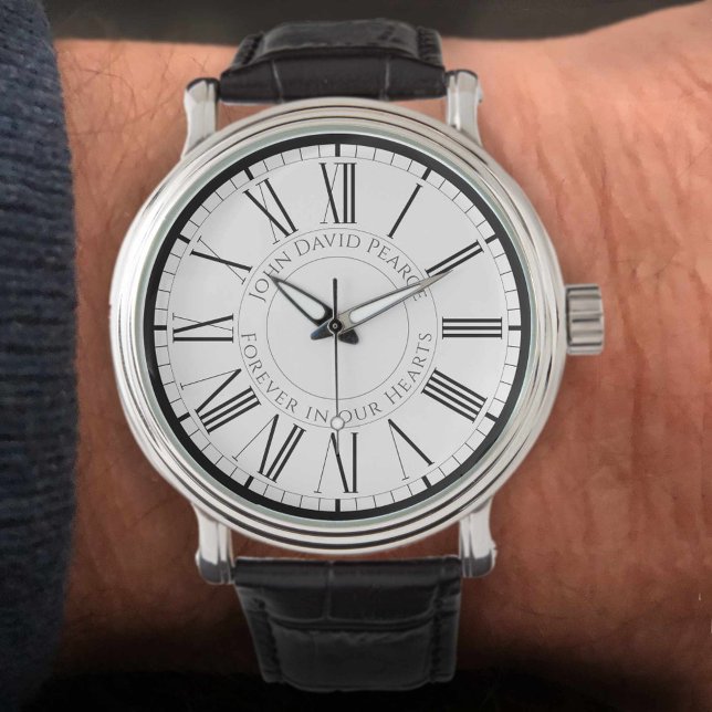 Namn och inskriptionsminnesmärke armbandsur (Skapare uppladdad)