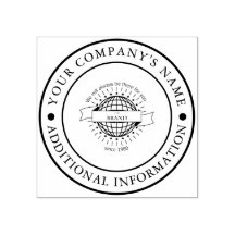 Namn och Logotyp Anpassningsbar Rubber Frimärke