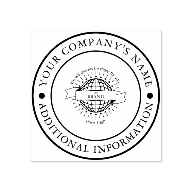 Namn och Logotyp Anpassningsbar Rubber Frimärke Stämpel (Tryck)