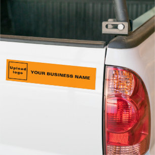 Namn och Logotyp i Orange Färg Bildekal