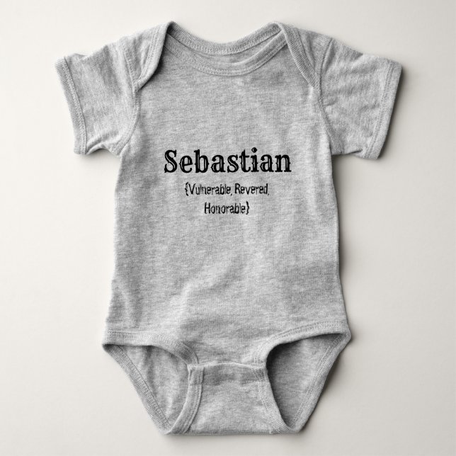 Namn och Meaning (Sebastian) T Shirt (Framsida)