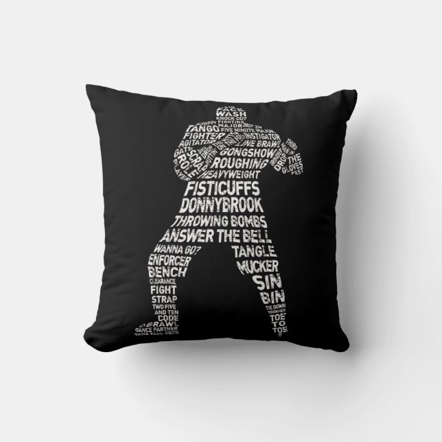 Namn och Number Hockey Enforcer Kudde (Framsida)