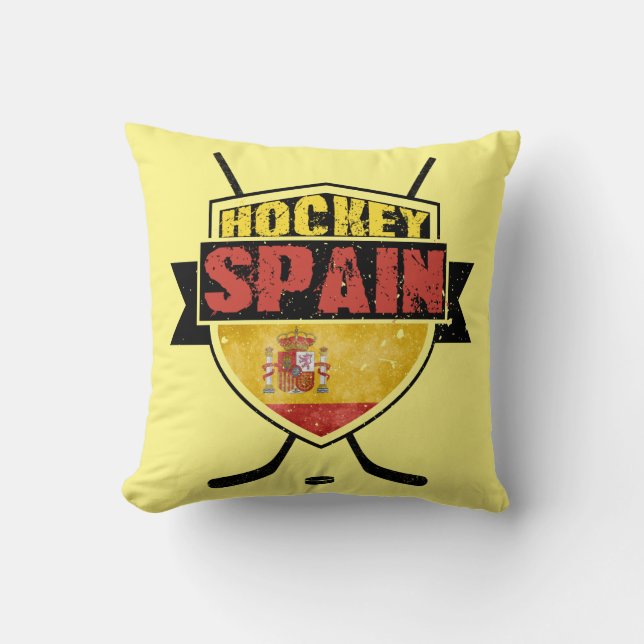 Namn och nummer Logotyp för spanska hockey Kudde (Framsida)