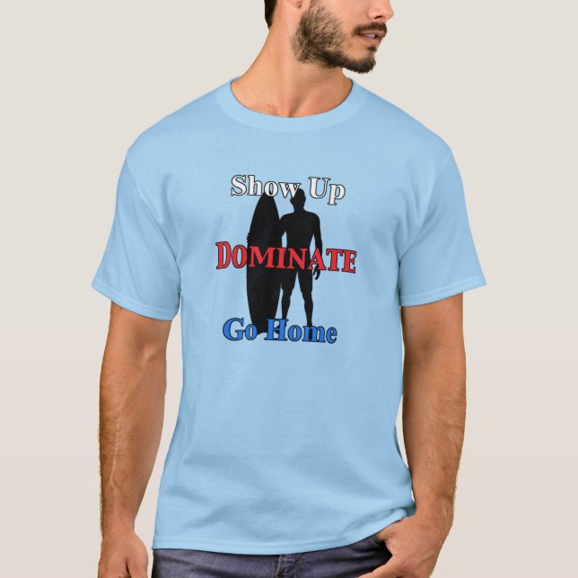 Namn och nummer på bakre allvarligt surfer T-Shirt (Framsida)