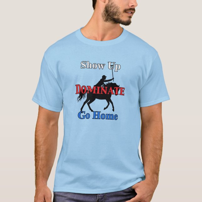 Namn och nummer på bakre seriösa polo-spelare t shirt (Framsida)