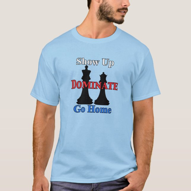 Namn och nummer på bakre seriösa schackspelare t shirt (Framsida)
