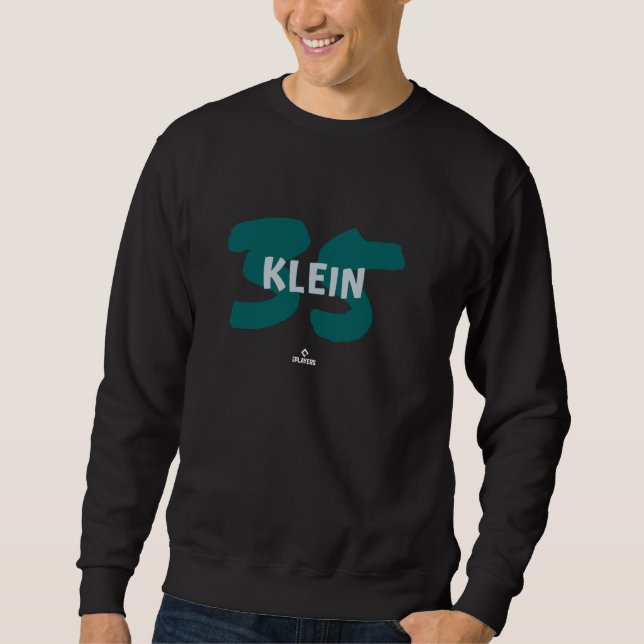 Namn och Nummer Will Klein Seattle Baseball MLBPA Lång Ärmad Tröja (Framsida)