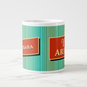 Namn och Zodiac- tecken Barbara Aries Jumbo Mugg