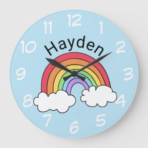 Namn över regnbågen stor klocka