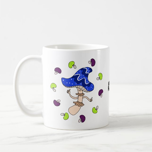 Namn på Älskare-Konstig för Magic Mushroom Strange Kaffemugg (Vänster)