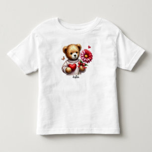 Namn på älsklig teddybjörn Alla hjärtans dag T Shirt
