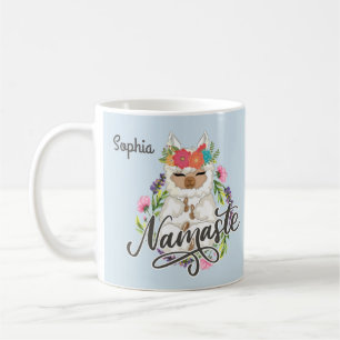 Namn på anpassat Llama Cute-namn Kaffemugg