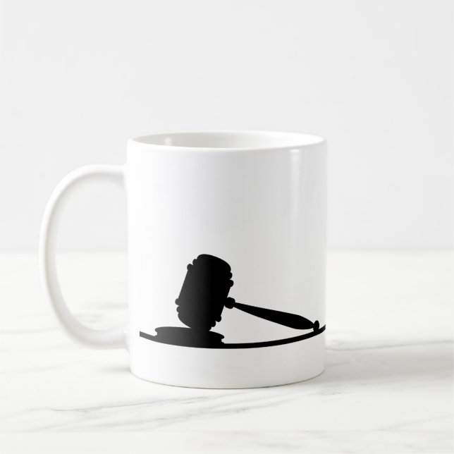 Namn på Black & White Gavel Attorney Kaffemugg (Vänster)