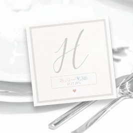 namn på chic vit bröllop pappersservett