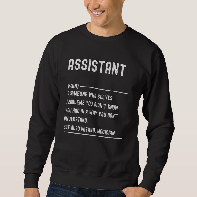 Namn på definitionsjobb för assistent lång ärmad tröja (Framsida)