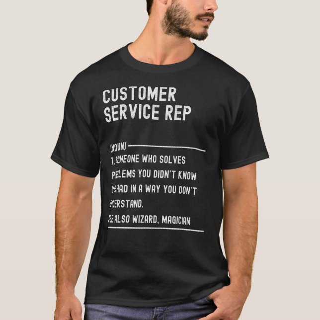Namn på definitionsjobb för kundtjänst t shirt (Framsida)