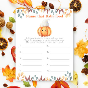 Namn på den där babymaten Pumpa baby shower spel