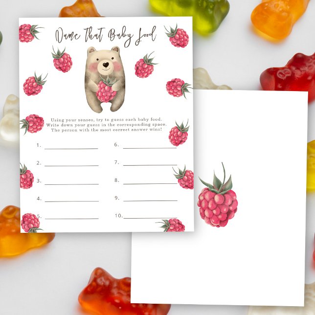 Namn på den här barnmaten - björn baby shower spel (Skapare uppladdad)
