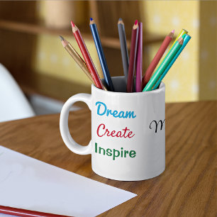 Namn på Dröm Skapa Inspirera 11oz Kaffemugg
