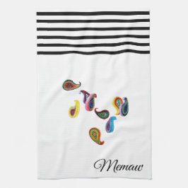Namn på färgat, Quilled Paisleys Kitchen Towel Kökshandduk