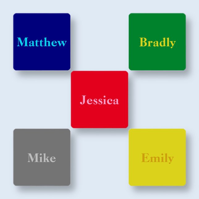 Namn på Många Färg Clothing Klistermärke (Skapare uppladdad)