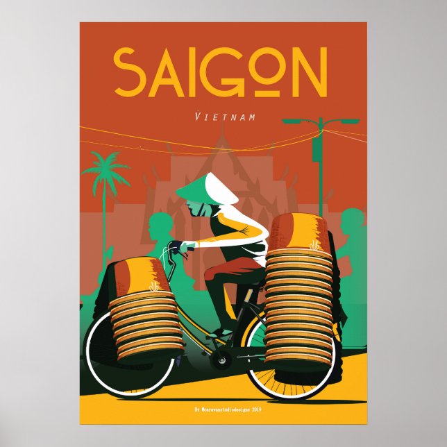 Namn på Saigon-reseaffisch Poster (Framsidan)