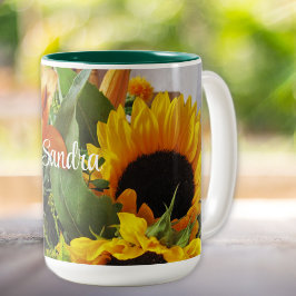 Namn på vackra höstblommor 15 oz Två-Tonad mugg