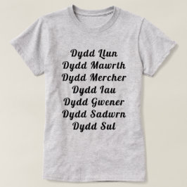 Namn på walesiska t shirt