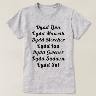 Namn på walesiska t shirt