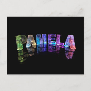 Namn Pamela i 3D Ljus (fotografi) Vykort