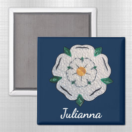 Namn, Papper Quilled Yorkshire Vit ros 2-in Magnet